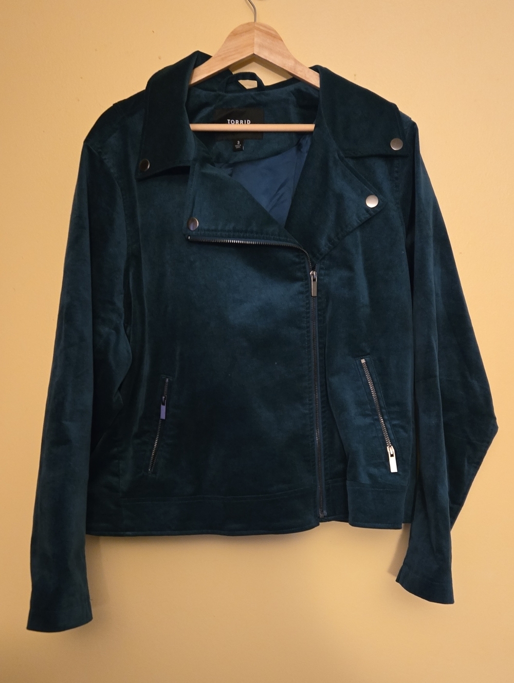 torrid Green Velvet Moto Jacket
